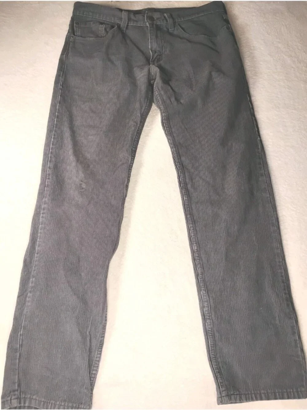 Levis Mens Corduroy Pants Casual School Work Size 32 Gray Blue